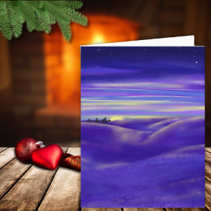 Three Wise Men Watercolor Holiday Card