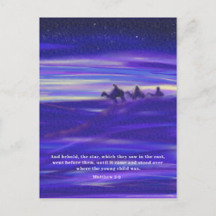 Three Wise Men watercolor Personalised Holiday Postcard