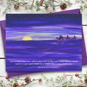 Three Wise Men watercolor Personalised Holiday Postcard