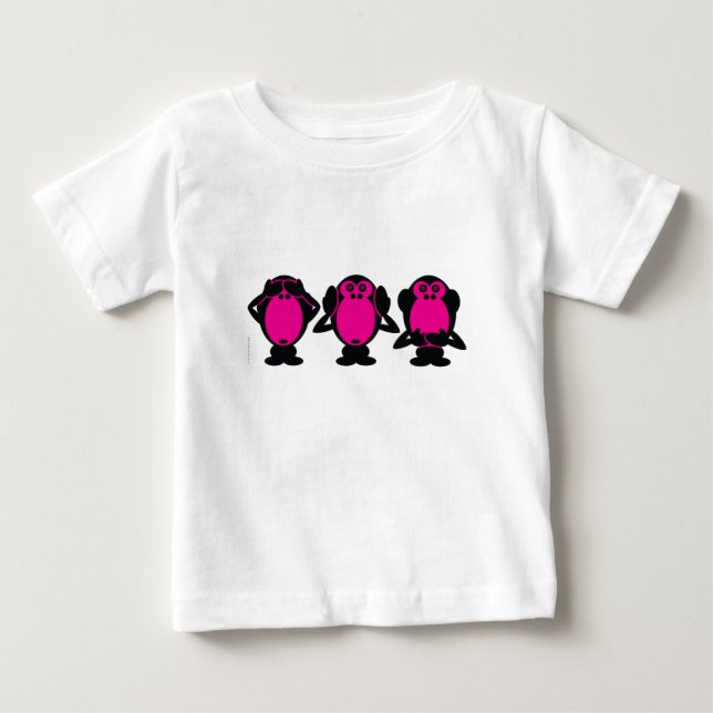 Three Wise Monkeys Baby T-Shirt (Front)