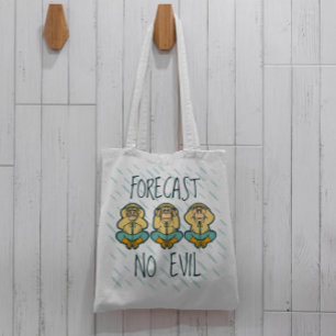 Three Wise Monkeys Cartoon Tote Bag