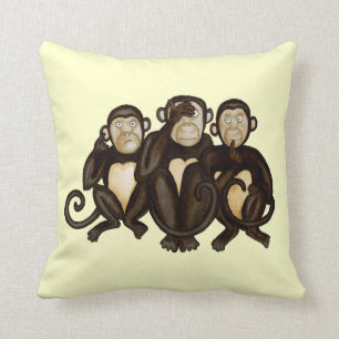 Three Wise Monkeys Cushion