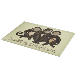 Three Wise Monkeys Cutting Board