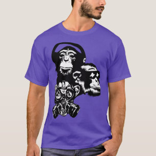 Three Wise Monkeys Hear See Speak headphones gas m T-Shirt