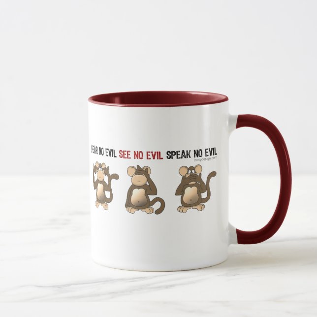 Three Wise Monkeys Mugs (Right)