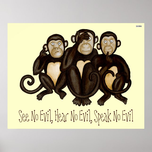 Three Wise Monkeys Poster (Front)