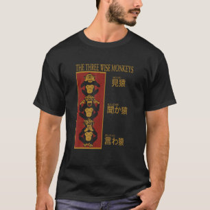 Three Wise Monkeys See No Evil Hear No Evil Speak  T-Shirt