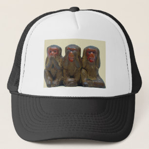 Three Wise Monkeys Trucker Hat