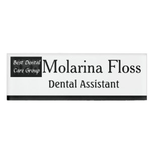 Three Wise Teeth Dentist Name Tag