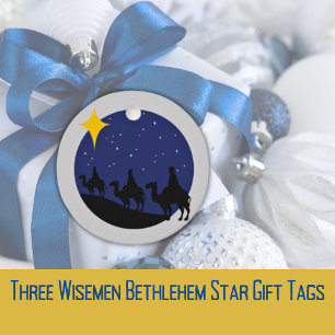 Three Wisemen Bethlehem Star Gift Tag