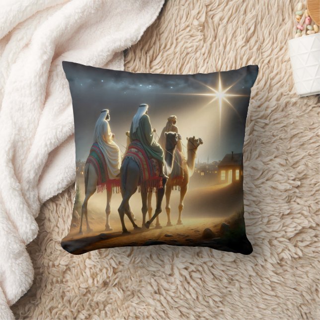 Three Wisemen Following a Star Cushion (Blanket)