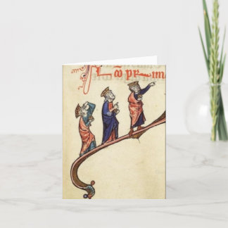 Three wisemen following the Christmas star Holiday Card