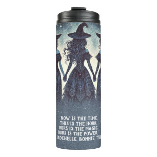Three Witches at Night Starry Halloween Party Thermal Tumbler