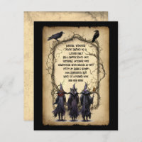 Three Witches & Twig Frame Halloween