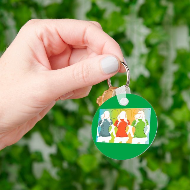 Three Women Colourful Keychain (Creator Uploaded)