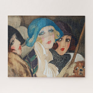 Three women under an umbrella  jigsaw puzzle