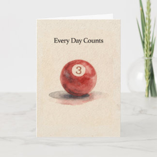 Three Year Anniversary Sobreity Pool Ball Card