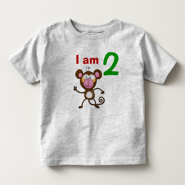 Three year old birthday gift (cheeky monkey) toddler T-Shirt (Front)