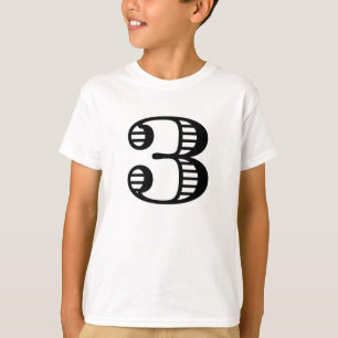 Three Year Old Birthday Number T-Shirt