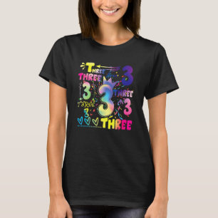 Three Years Old 3rd Birthday Born In 2019 3 Years  T-Shirt