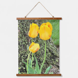 Three Yellow Tulips / Hanging Tapestry