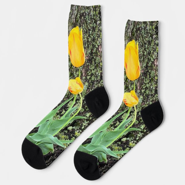 Three Yellow Tulips / Socks (Left)