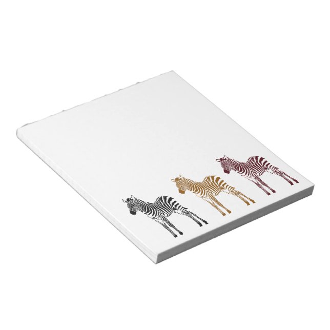Three Zebras Notepad (Angled)