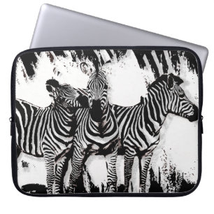 Three Zebras Painting Laptop Sleeve