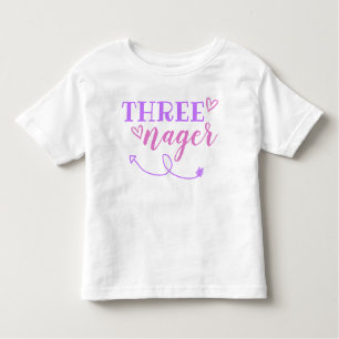 Threenager 3rd Birthday Jersey T-Shirt 3T 4T