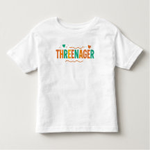 THREENAGER - 3rd Birthday T-Shirt for Toddlers 