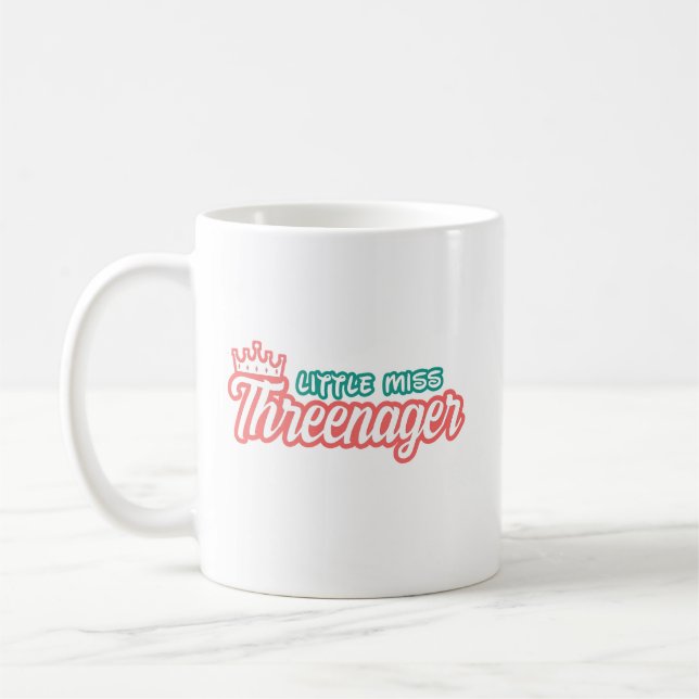 Threenager Little Miss Coffee Mug (Left)