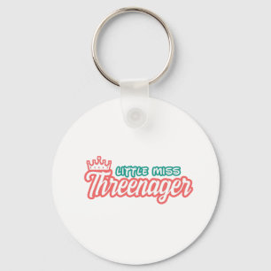 Threenager Little Miss Key Ring