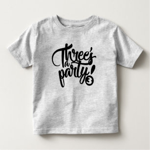 three's a party birthday tee