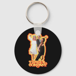 Three's Company Dancing Roommates Retro Jack Chris Key Ring