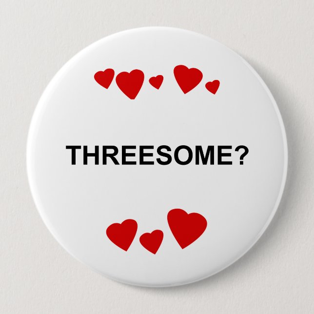 THREESOME 10 CM ROUND BADGE (Front)