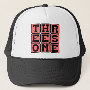 Threesome, Pregnant with Twins Trucker Hat