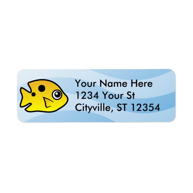 Threespot Damselfish Return Address Label (Front)