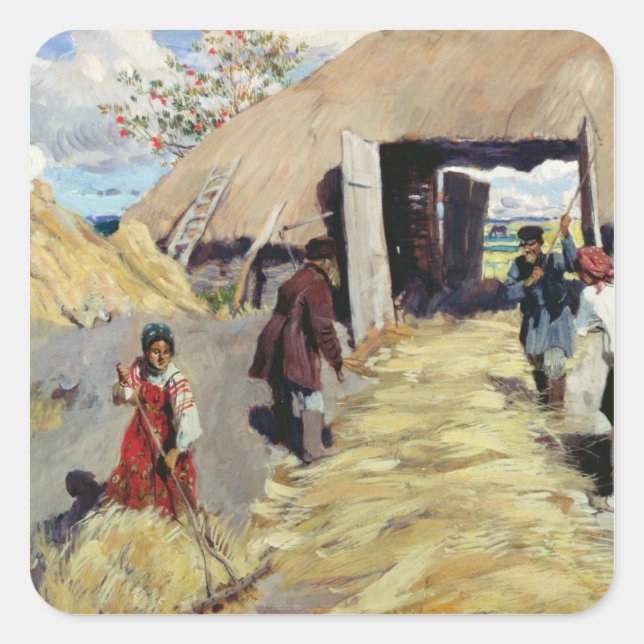 Threshing Floor, 1916 Square Sticker (Front)