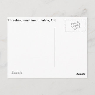 Threshing Machine in Talala, OK Postcard