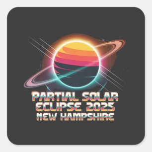 Thrice in a Lifetime 2025 New Hampshire Retro Square Sticker