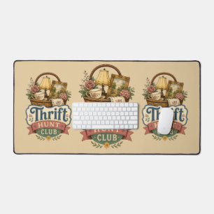 Thrift Hunt Club Vintage Cottagecore Desk Mat