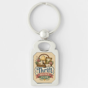 Thrift Hunt Club Vintage Cottagecore Key Ring
