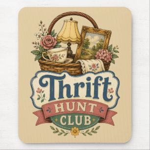 Thrift Hunt Club Vintage Cottagecore Mouse Pad