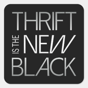 Thrift is the New Black Sticker