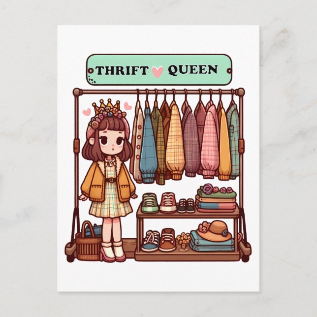 Thrift Queen Postcard (Front)