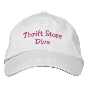 Thrift Store Diva Embroidered Hat