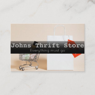 Thrift store sales business card