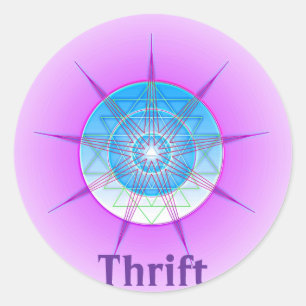 Thrift (Virtue sticker) Classic Round Sticker