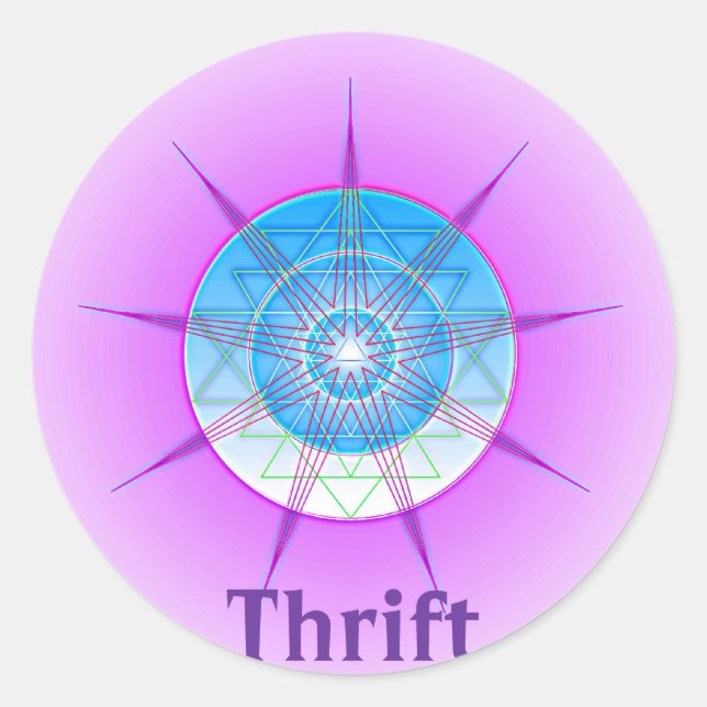 Thrift (Virtue sticker) Classic Round Sticker (Front)