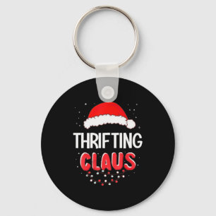 Thrifting Santa Claus Christmas Matching Costume Key Ring